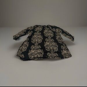 Lucky Brand Black and Tan Floral Blouse